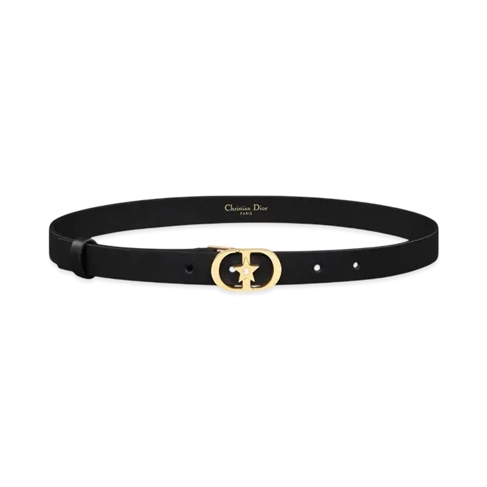 Dior Lucky 30 Montaigne Star Belt Smooth Calfskin, 20mm "Black"