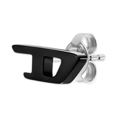 Diesel Dx1539001 Black Stainless Steel Stud Earrings "Black"
