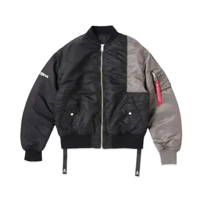 mastermind JAPAN x C2H4 Made By Alpha Industries Bomber Jacket "Black Gray"