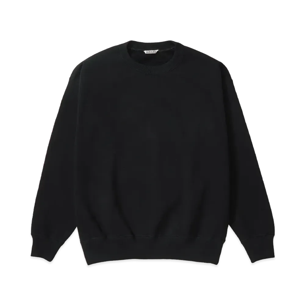 AURALEE Smooth Soft BD Sweat P/O "Black"
