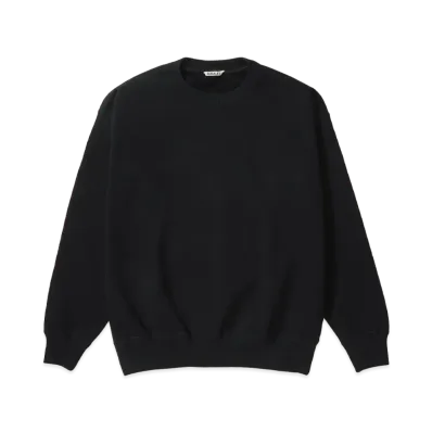 AURALEE Smooth Soft BD Sweat P/O "Black"