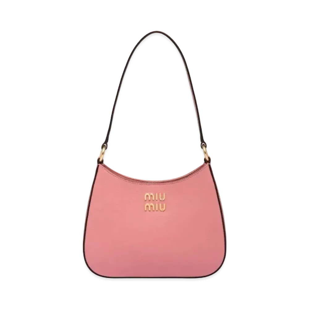 MIU MIU Madras Leather Shoulder Bag "Pink"