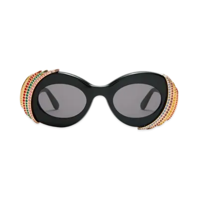 LOEWE Pave Oval Sunglasses "Multicolor/Black"