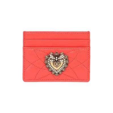 Dolce&Gabbana Devotion Credit Card Holder Matrasse Nappa "Orange"