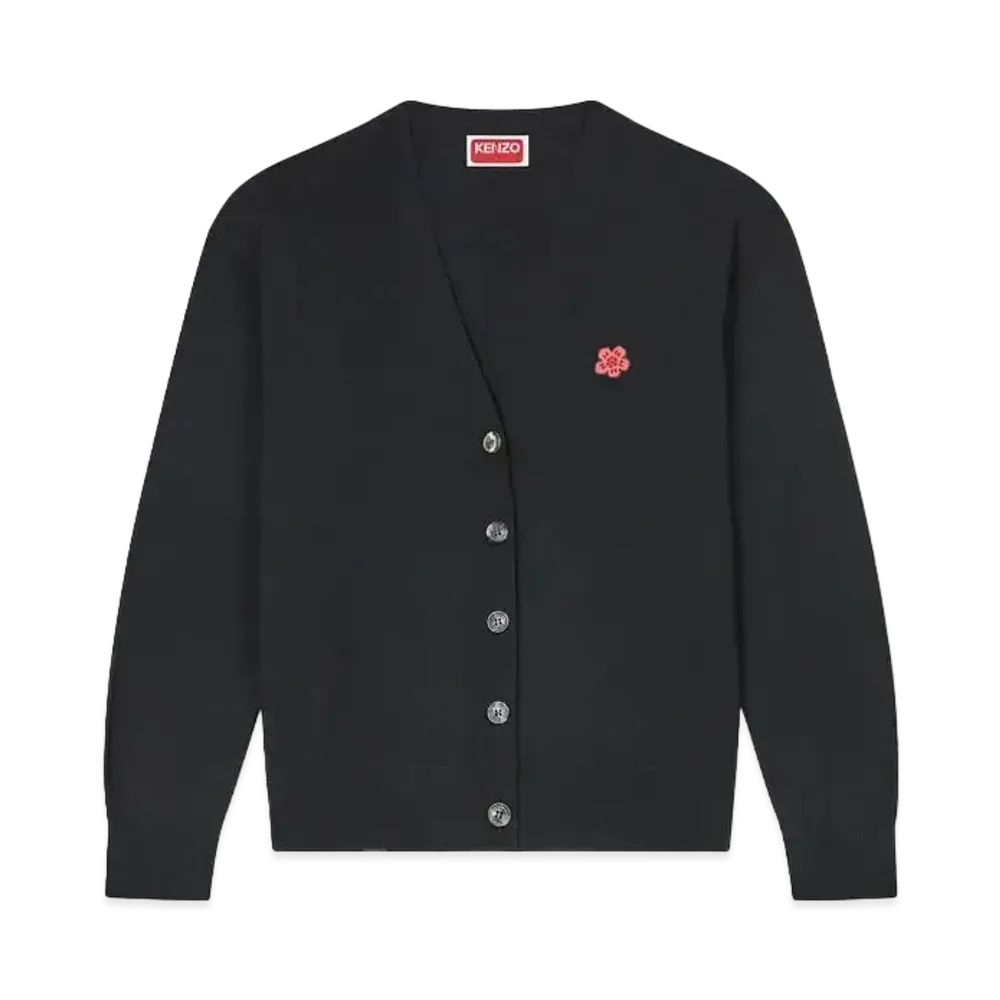 KENZO 'BOKE FLOWER' Embroidery V-neck Cardigan "Black"