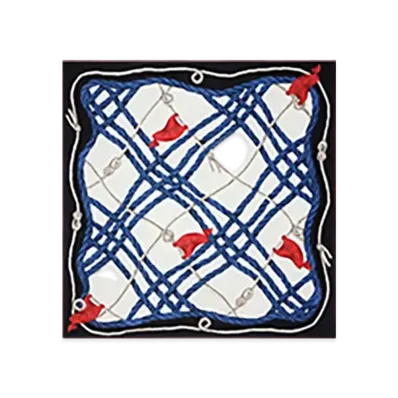 Burberry Knot Check Silk Scarf "Pool"