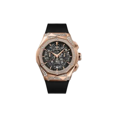 HUBLOT Classic Fusion Aerofusion Chronograph Orlinski King Gold Alternative Pave 45mm