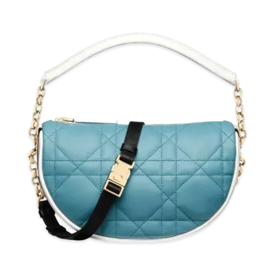 Dior Dior Vibe Small Hobo Bag Macro Cannage Lambskin "Azur Blue"