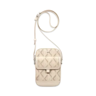 Dior Dior Hit The Road Vertical Pouch CD Diamond Canvas "Natural"