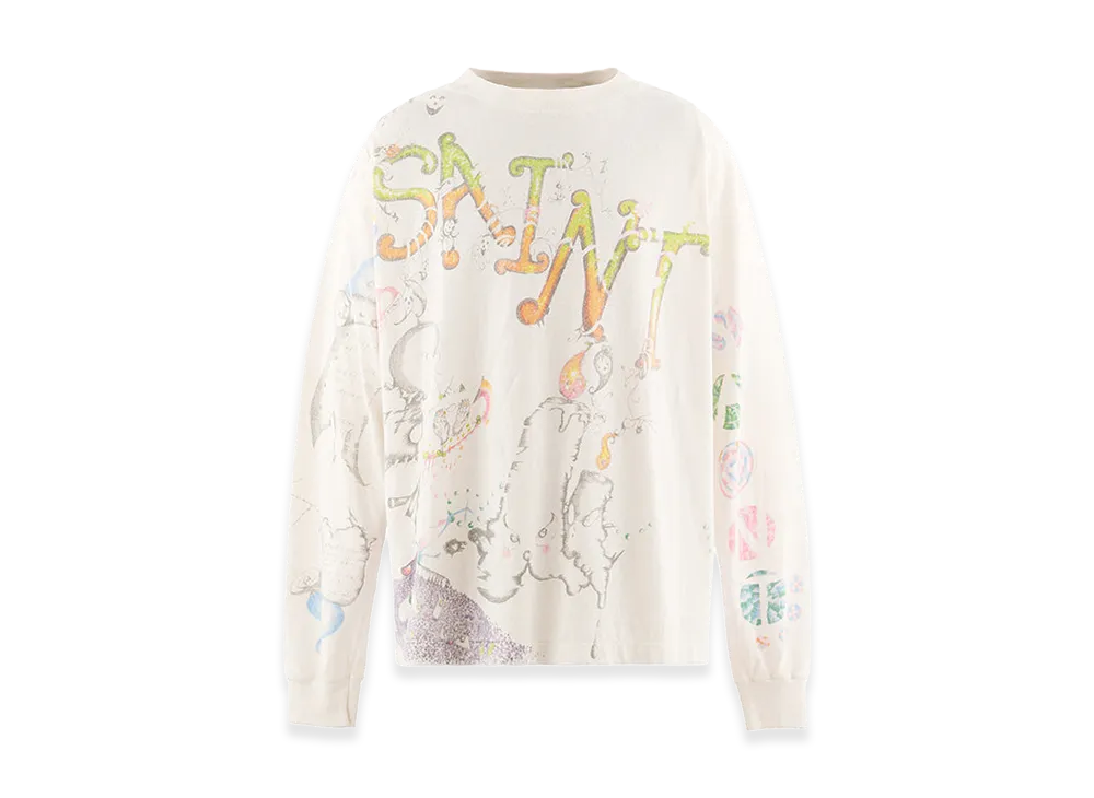 SAINT Mxxxxxx × Coco Star Sims LS T-Shirt/Coco "White"