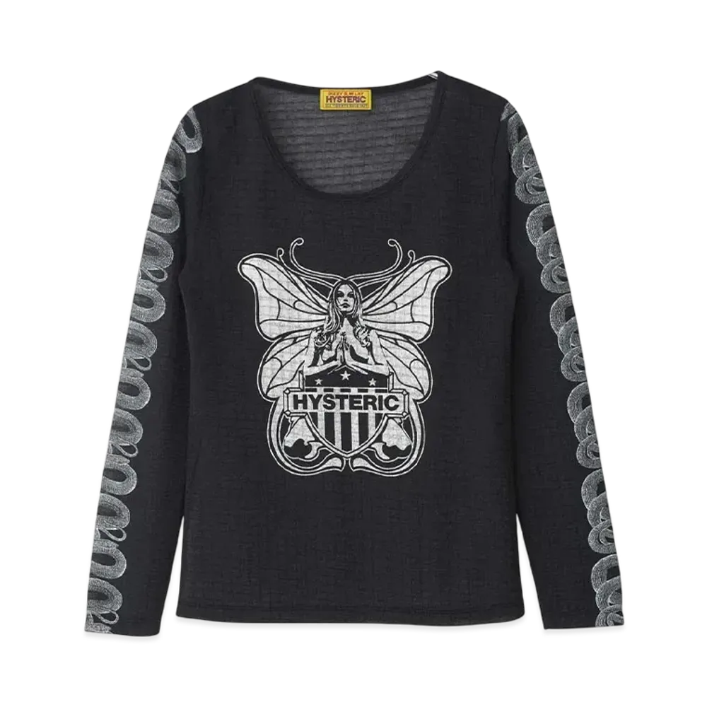 HYSTERIC GLAMOUR Lavitated Girl T-Shirt "Black"