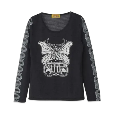 HYSTERIC GLAMOUR Lavitated Girl T-Shirt "Black"