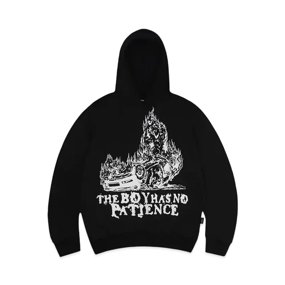 The Boy Has No Patience Burning Car Hoodie "Black"