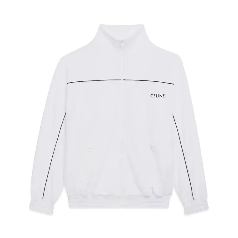 CELINE Reversible Loose Celine Sweatshirt In Jersey "White"