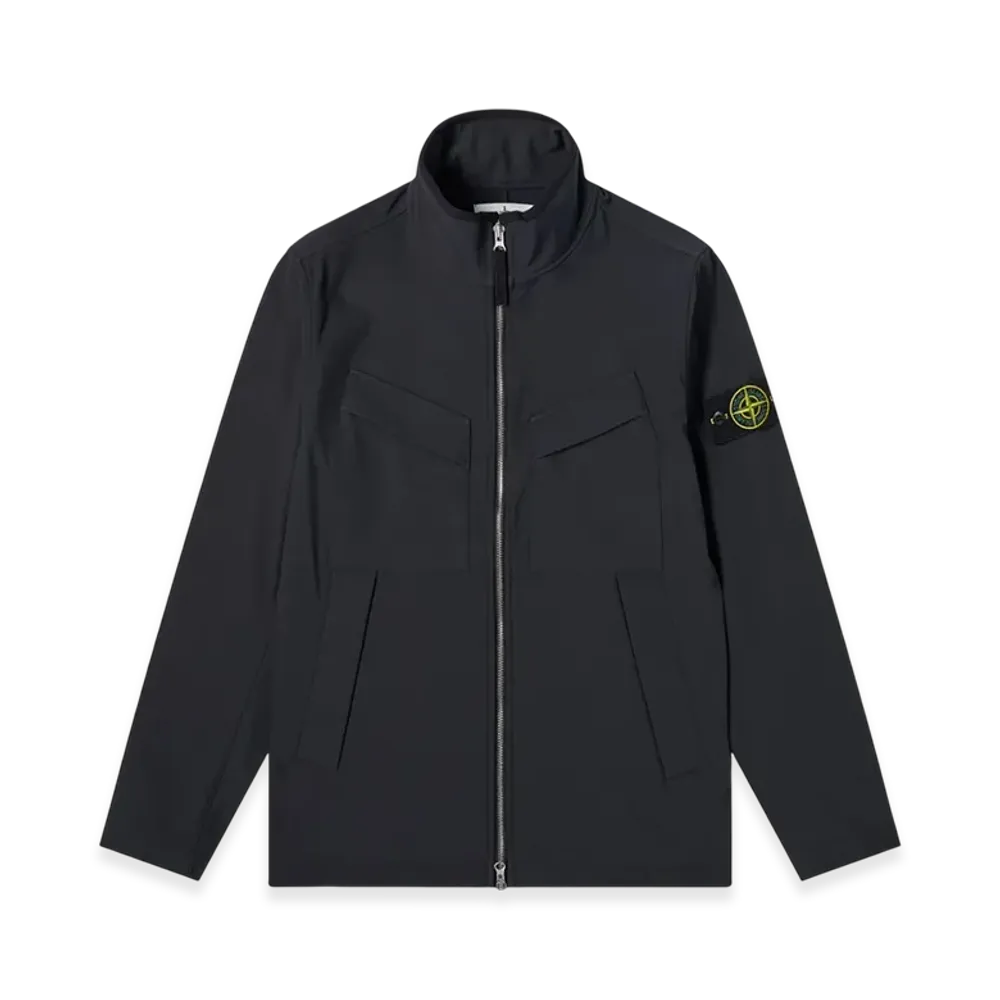 Stone Island 40827 Light Soft Shell Hooded Jacket - 21SS "Navy Blue"