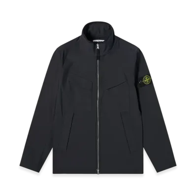 Stone Island 40827 Light Soft Shell Hooded Jacket - 21SS "Navy Blue"