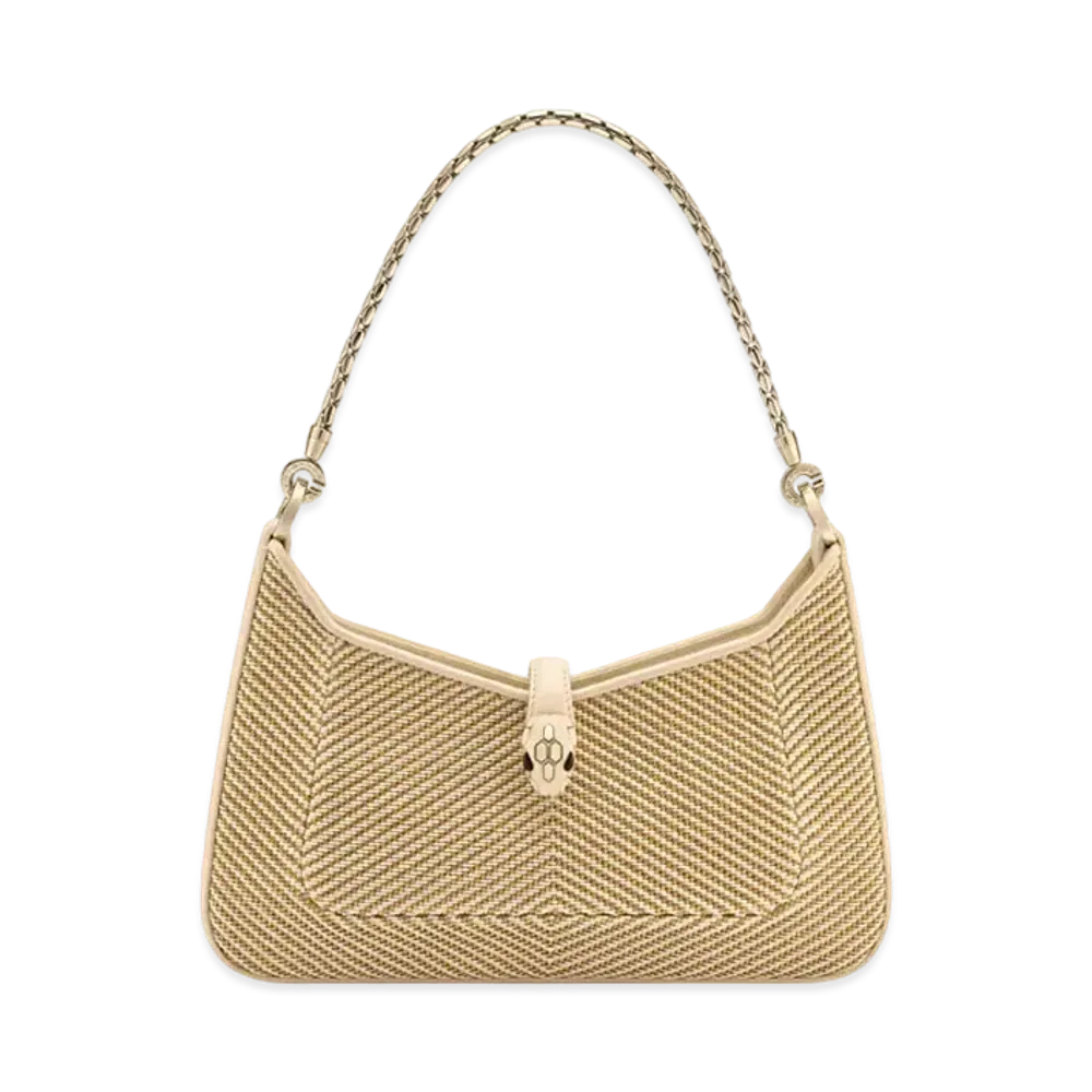 BVLGARI Serpenti Baia Shoulder Bag "Beige"