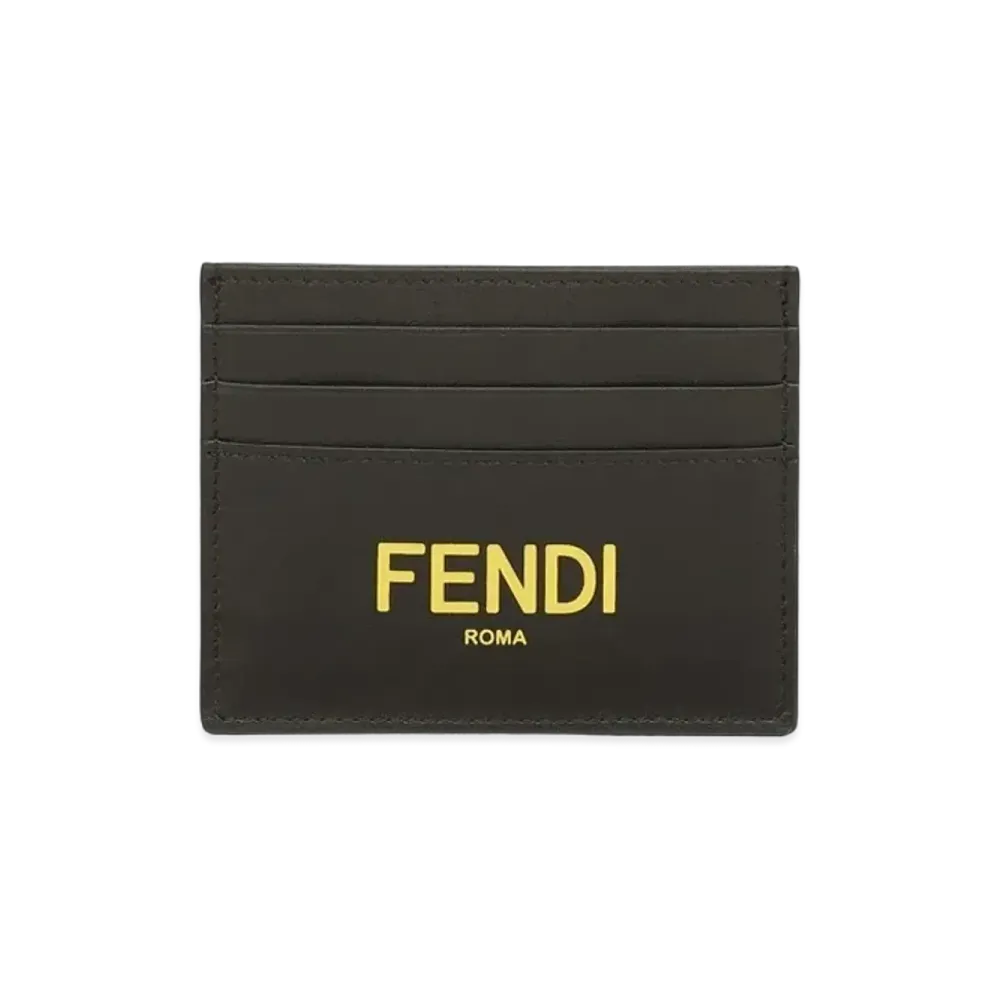 FENDI Leather Card Case "Black"