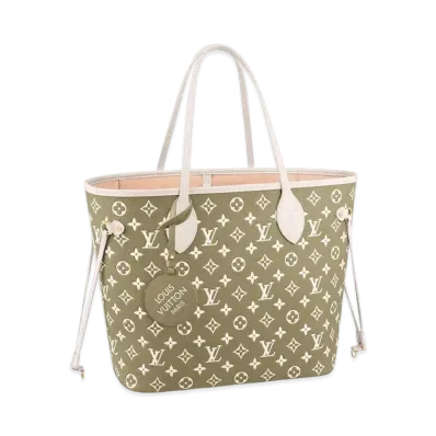 Louis Vuitton Never Full MM Monogram Amplent "Khaki/Beige"