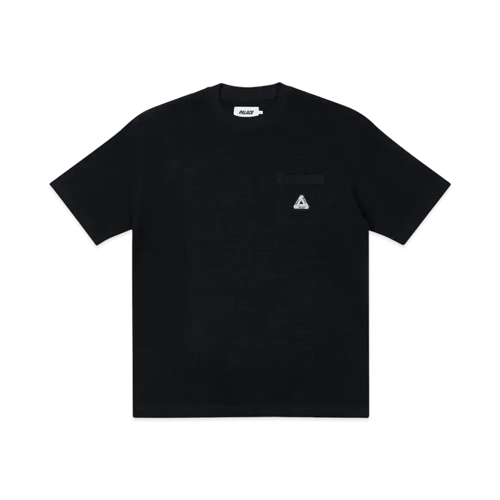 PALACE WAFFLE OVERLOCK T-SHIRT "Black"