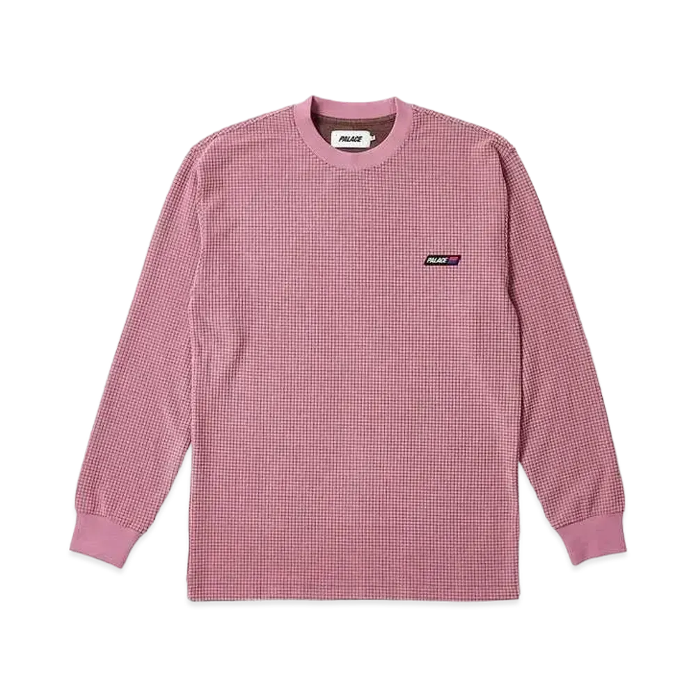 PALACE Grid Thermal Longsleeve "Brown/Mauve"