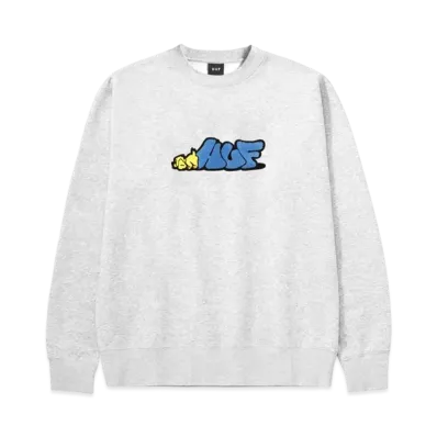 HUF Dog Sense Crewneck "Heather Grey"