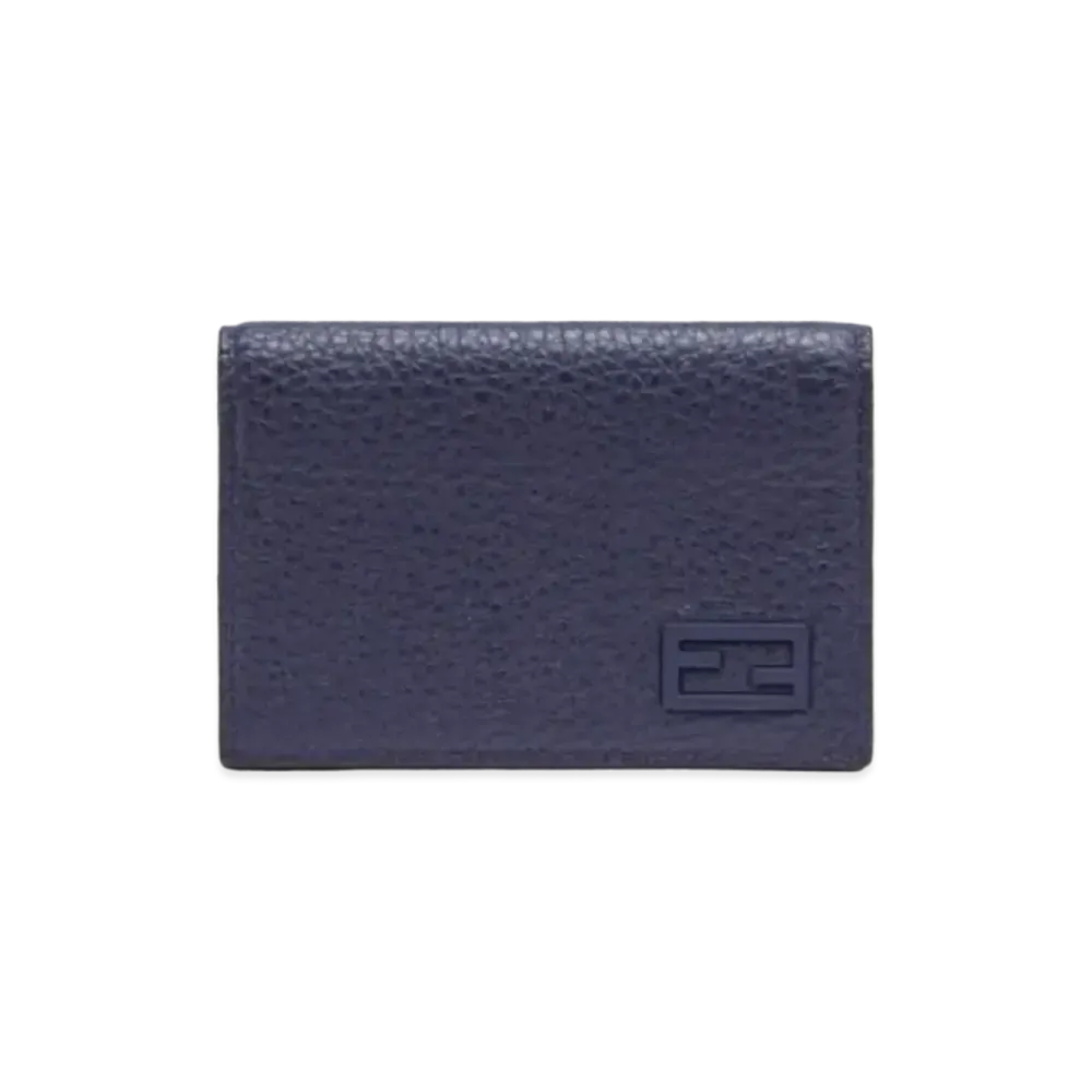 FENDI Card Case Blue Leather Card Case "Blue"