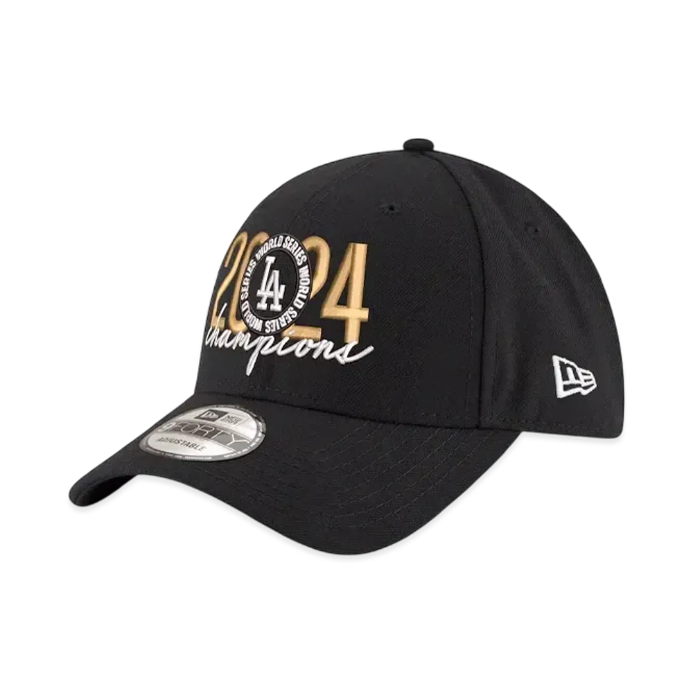 MLB Youth Los Angeles Dodgers New Era 2024 World Series Champions Locker Room 9FORTY "Black"