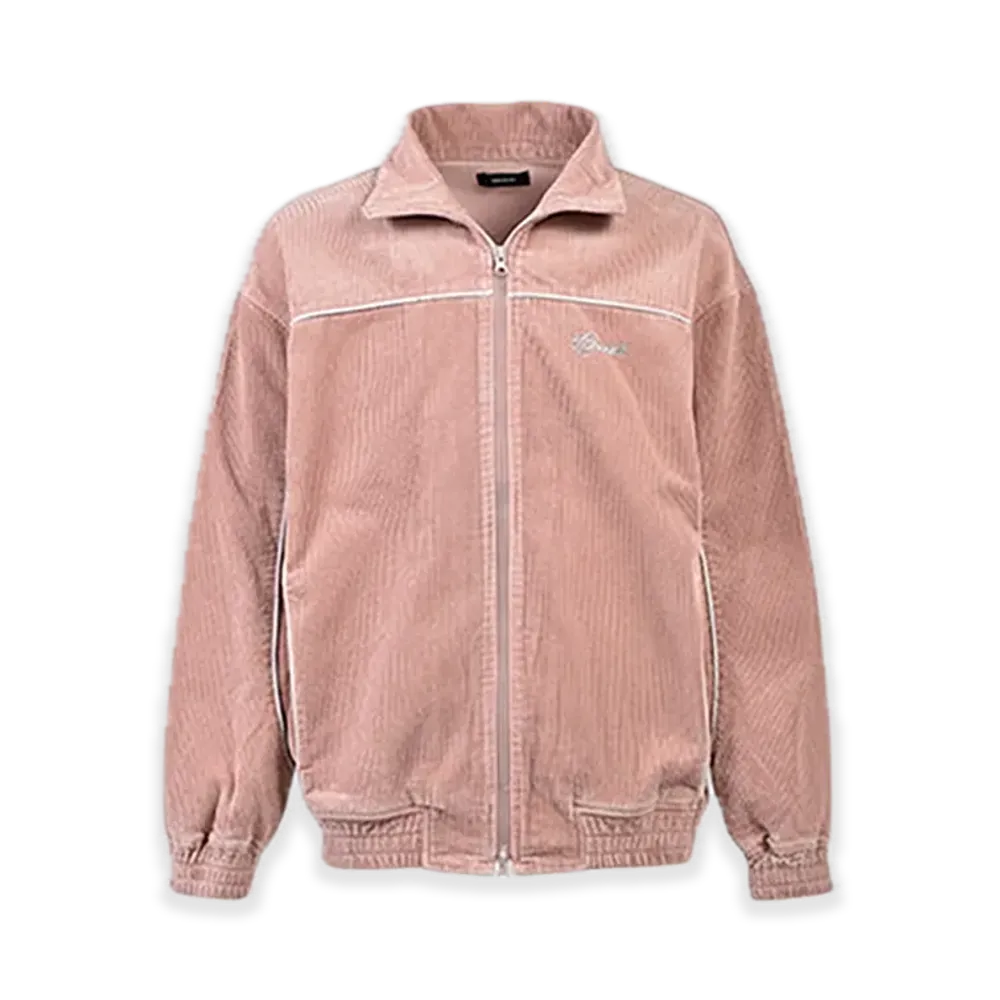 BREATH Script Logo Piping Corduroy Track Jacket "Pink"