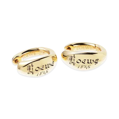LOEWE Signet Script Earrings "Gold"
