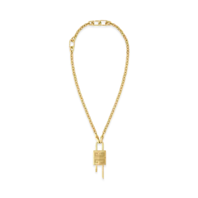 GIVENCHY Small Lock Necklace In Metal "Golden Yellow"