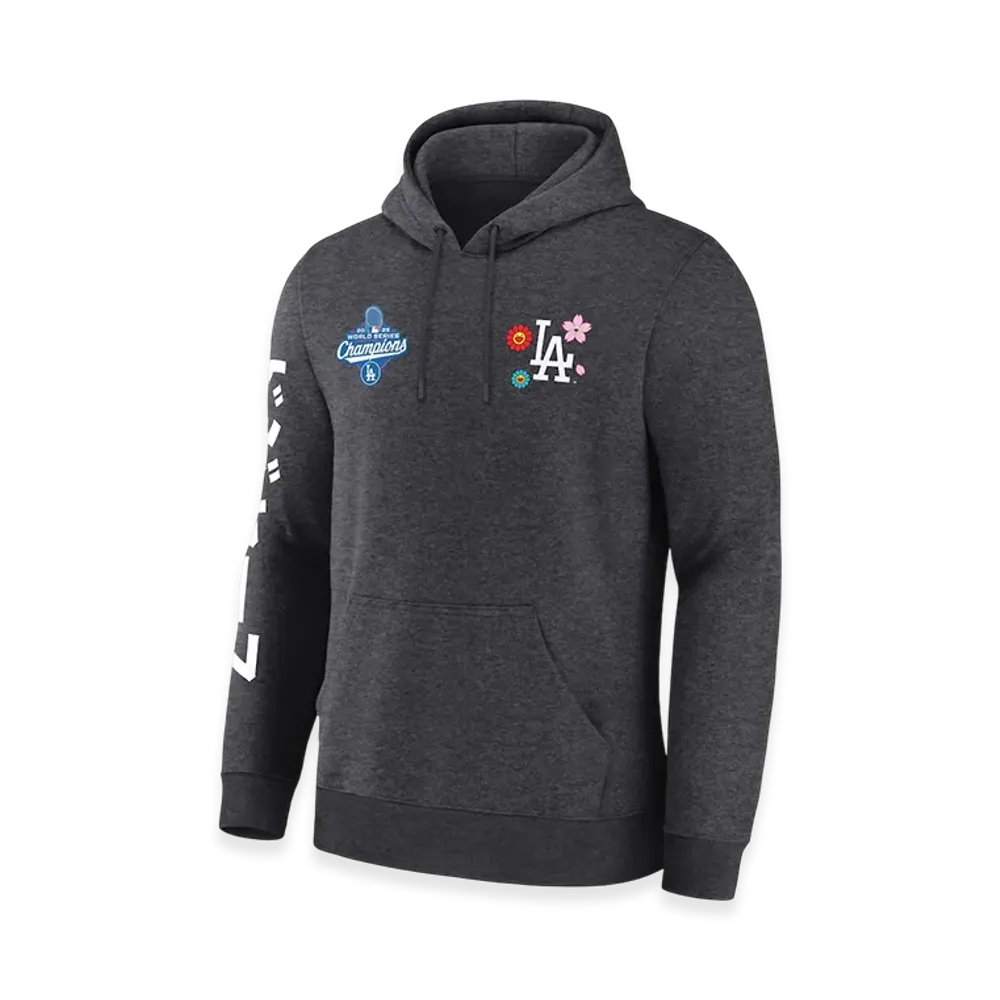 Takashi Murakami x MLB x Los Angeles Dodgers World Series Champions Collection Hoodie "Charcoal Gray"