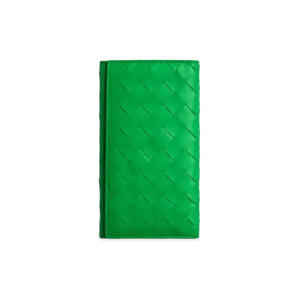 Bottega Veneta Intrecciato Calfskin Bi-fold Long Wallet "Parakeet"