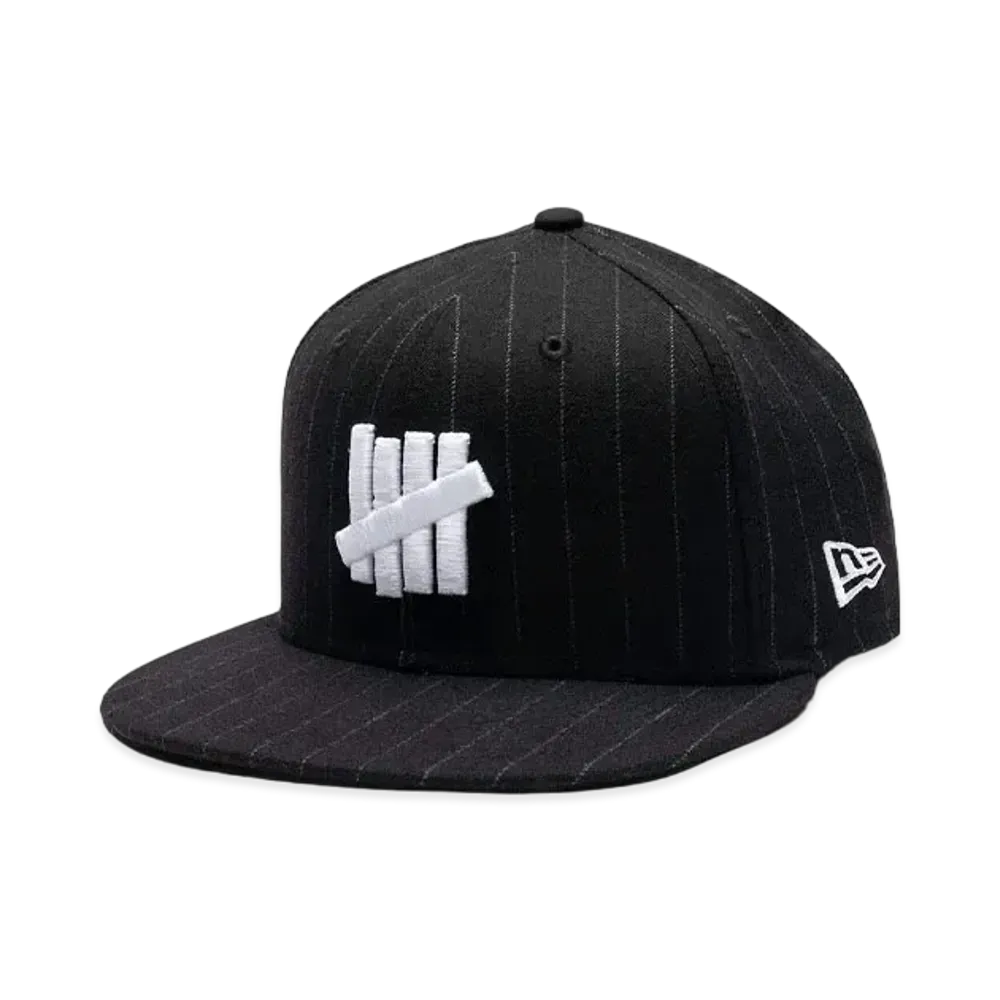 UNDEFEATED X NEW ERA WOOL PINSTRIPE FITT - 90152 "Black"