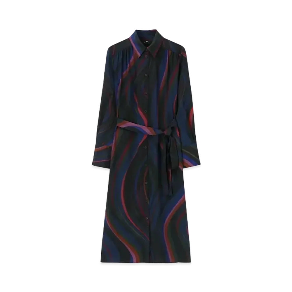 Paul Smith Womens New Swirl Dress "Navy"