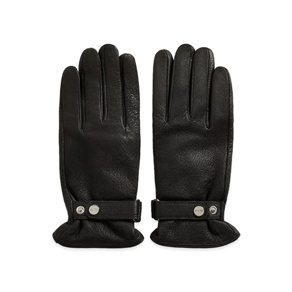 Kith Tumbled Leather Manhattan Gloves "Black"