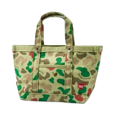 HUMAN MADE x Girls Don'T Cry Heart Camo Tote Bag Small "Green" / VERDY