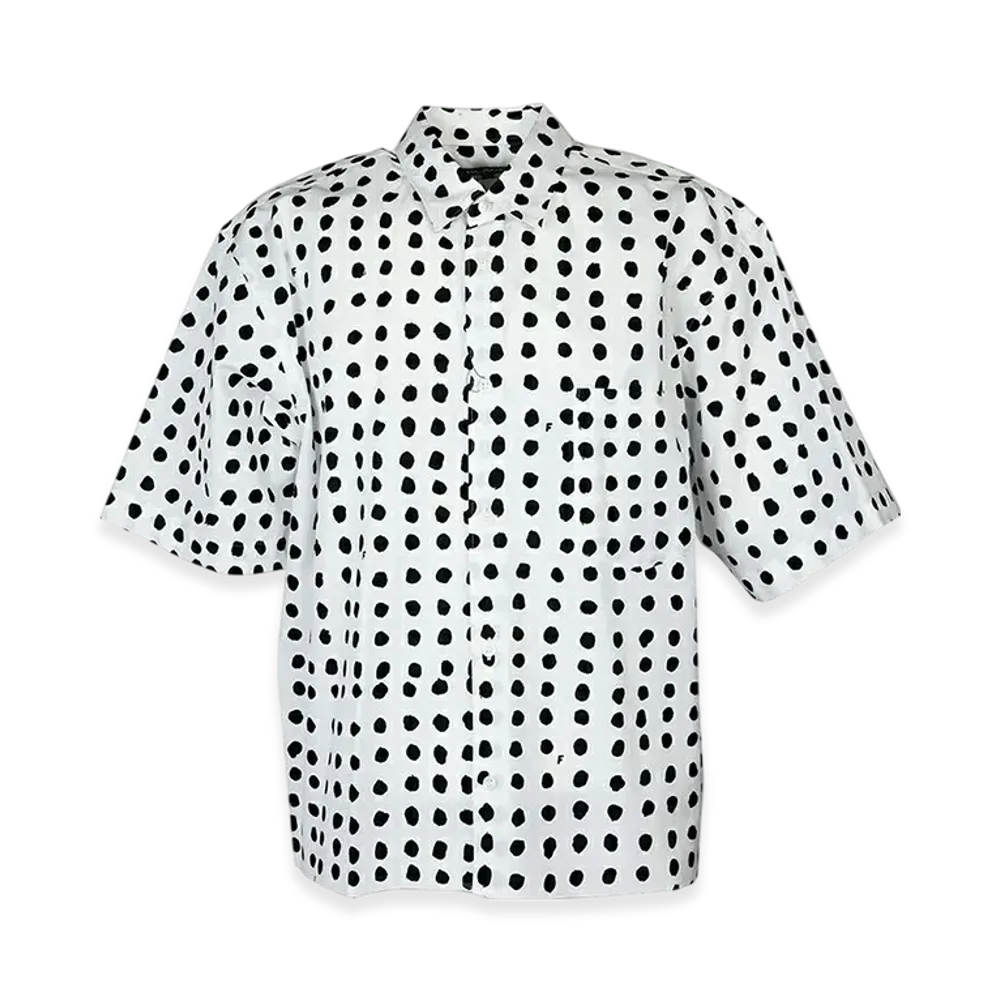 BLACK COMME des GARCONS x Filip Pagowski Cotton Broadcloth Print Shirt "White"