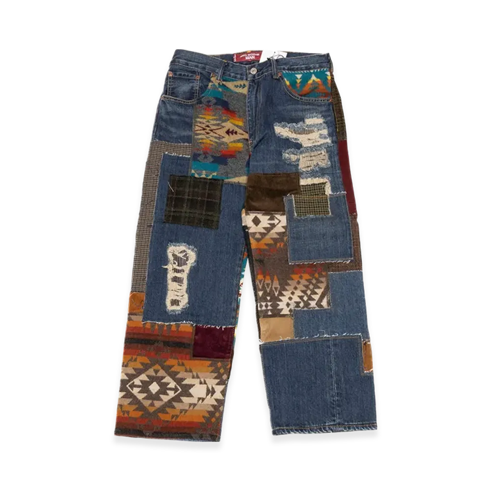 JUNYA WATANABE MAN x Pendleton x Levi's 503 Denim Mixed Materials Pants "Indigo"
