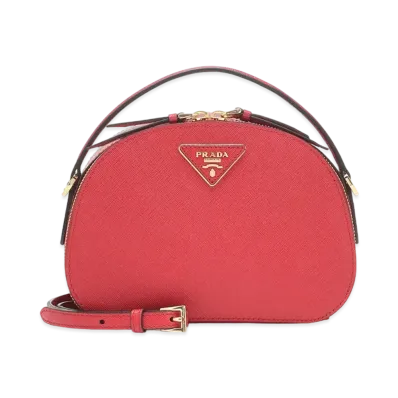 PRADA Odette Leather Shoulder Bag "Red"