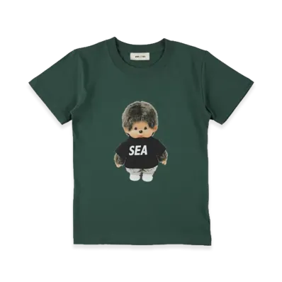 WIND AND SEA x Monchhichi Kids Doll Tee "Green"