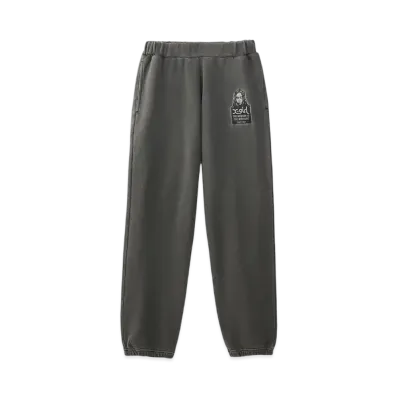 X-Girl Message And Face Patch Faded Sweat Pants "Black"