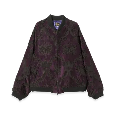 NEEDLES B.B. Jacket - Papillon Pile Jacquard "Purple"