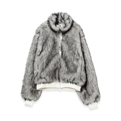 BEAMS FUTURE ARCHIVE Fur Blouson "Off White"