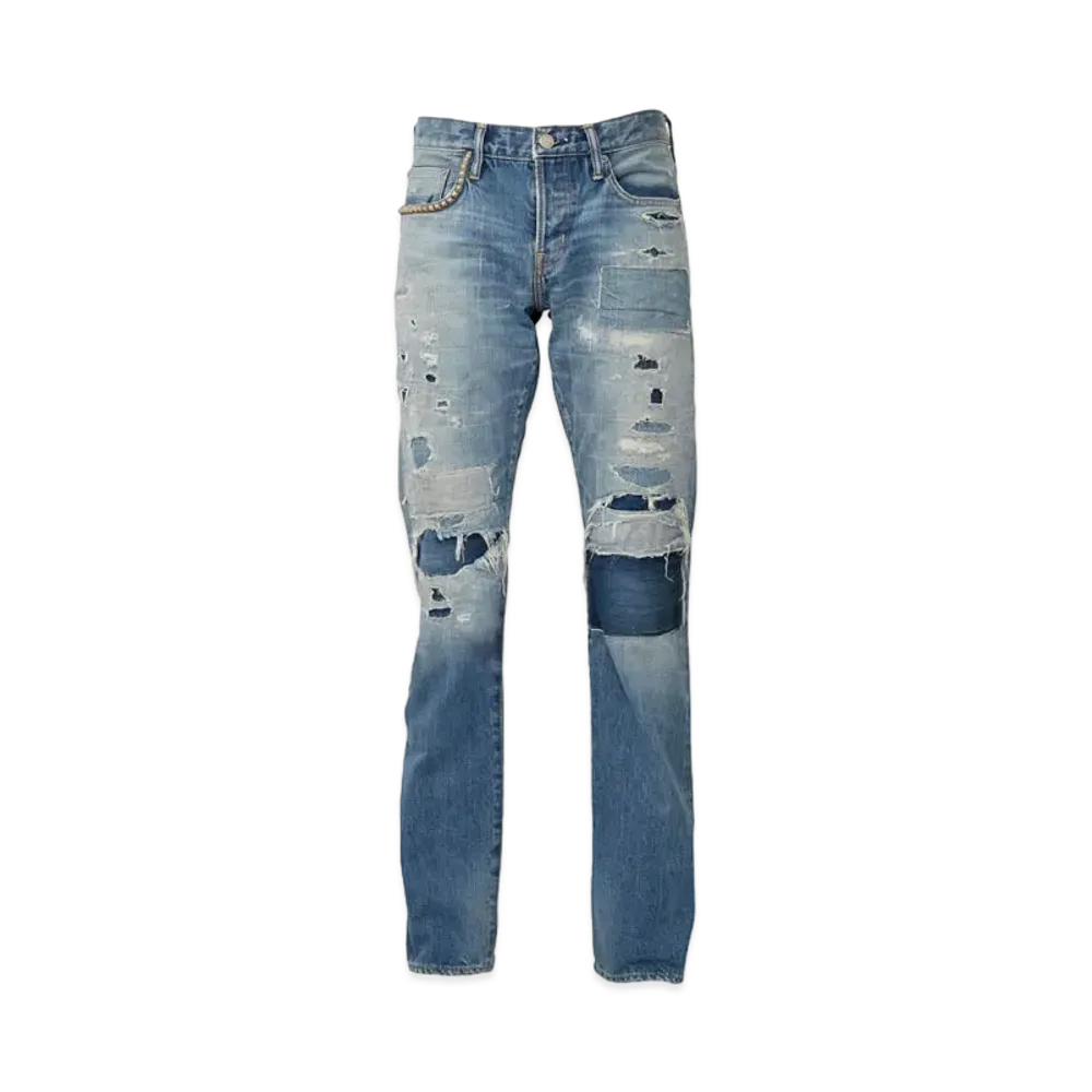 HYSTERIC GLAMOUR Trc Lowrise Slim Straight Denim Pants "Light Indigo"