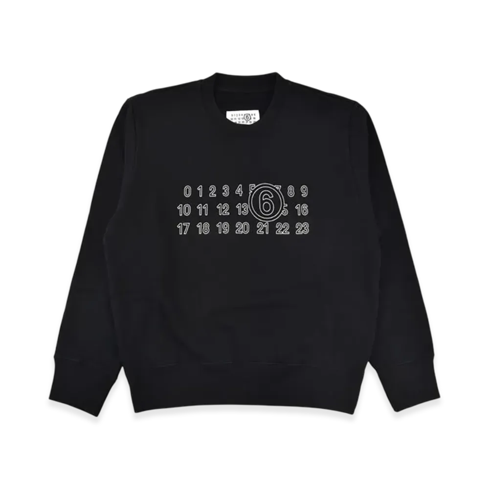 MM6 Maison Margiela Numbering Logo Sweatshirt "Black"