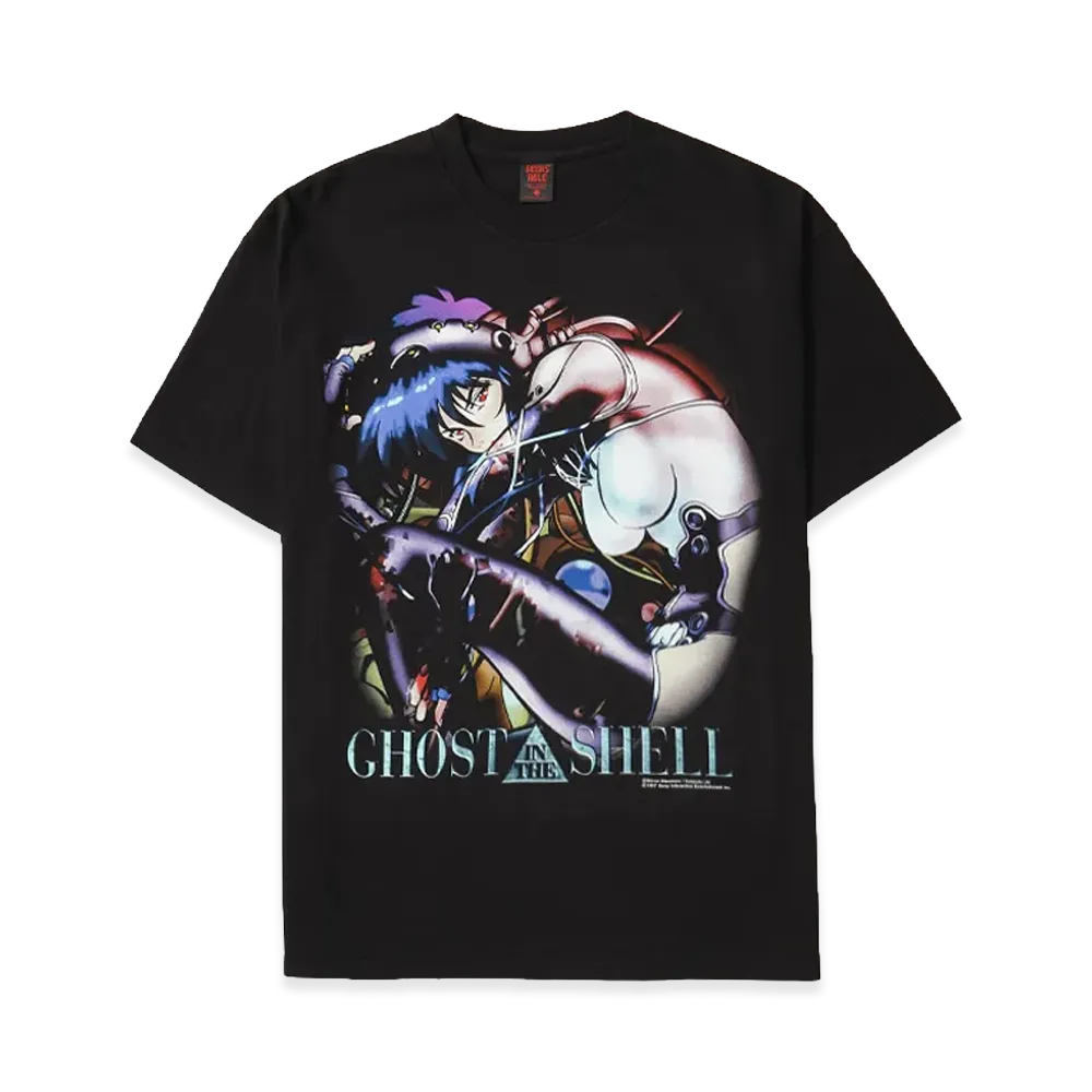 Geeks Rule x Ghost in the Shell (PS1) Silkscreen Printing T Shirt "Black"