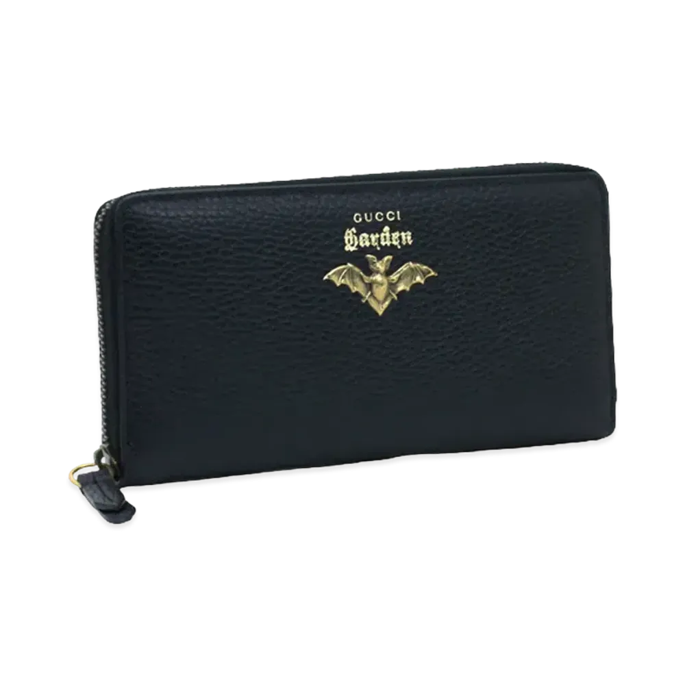 GUCCI Garden Zip Around Wallet "Black"