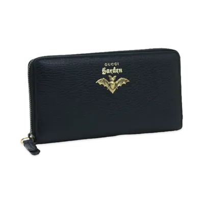 GUCCI Garden Zip Around Wallet "Black"