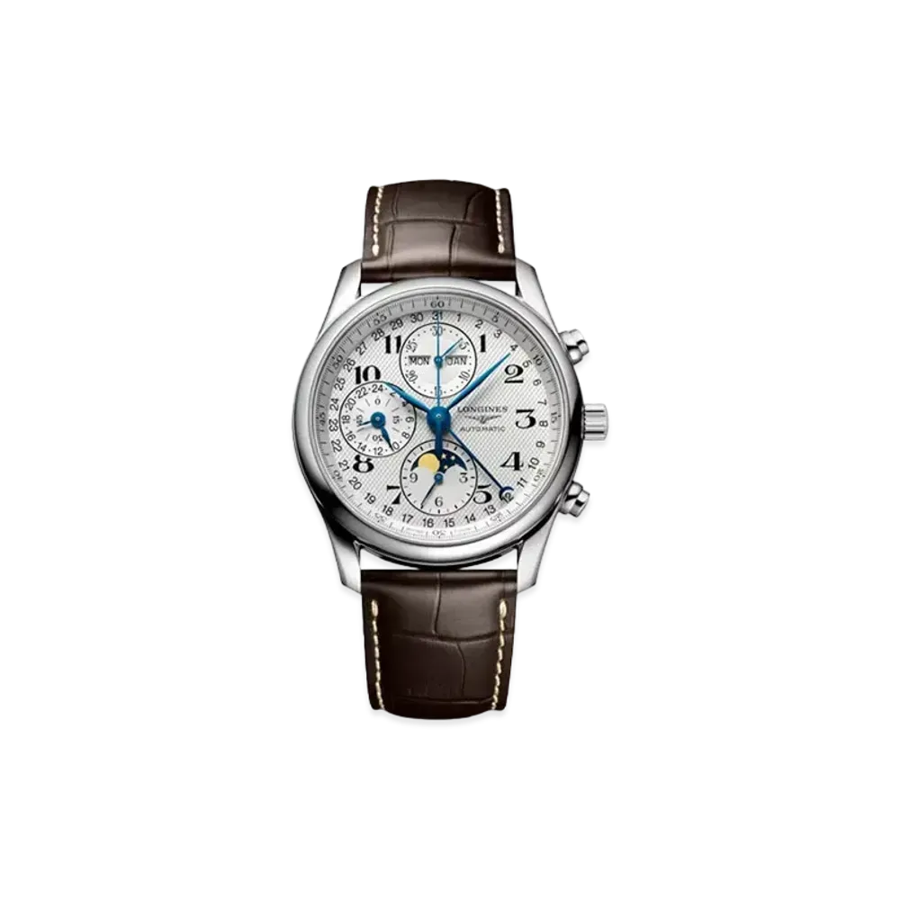 Longines Master Collection 40.00mm "Silver Barleycorn/Stainless Steel/Brown" L2.673.4.78.3